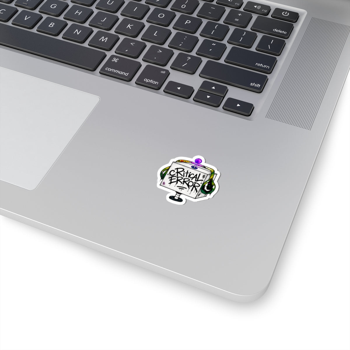 cRiticaL ERROR Robot Sticker — Retro Glitch Robot Decal