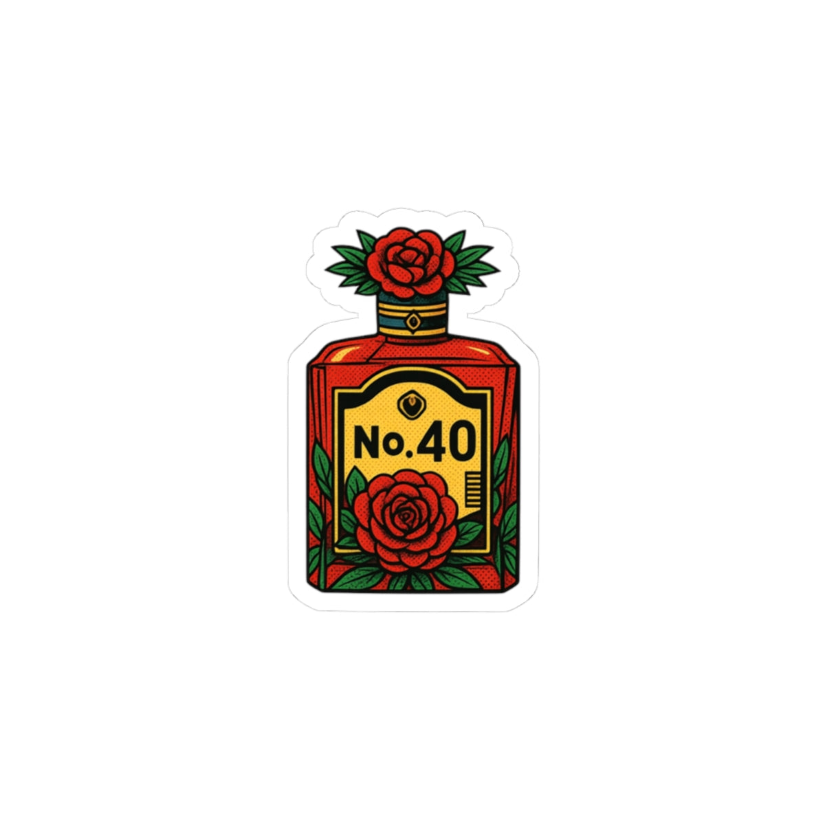 RED No. 40- Kiss Cut Stickers