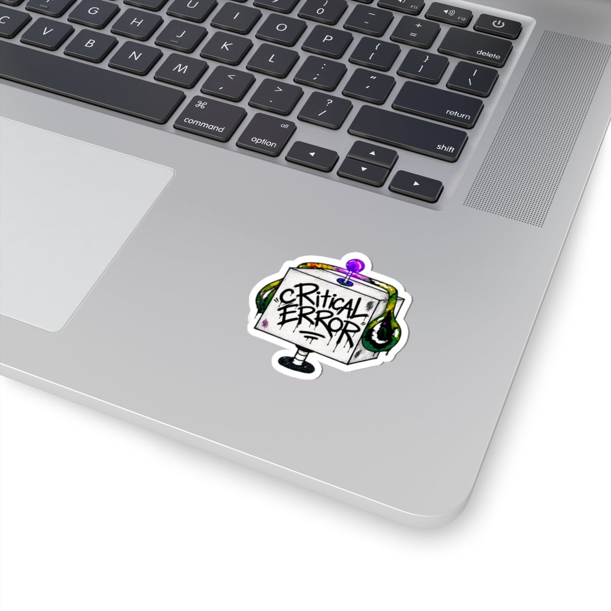 cRiticaL ERROR Robot Sticker — Retro Glitch Robot Decal